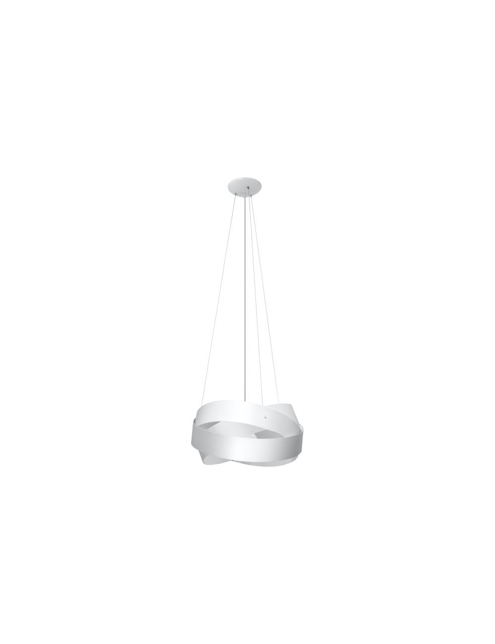 Lampa wisząca nowoczesna metalowa ring biała Mobius Sollux SL.0413
