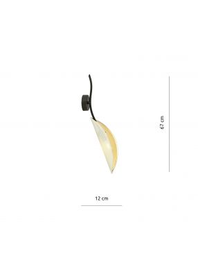 LOTUS K1 WHITE/GOLD 1107/K1 kinkiet ścienny oryginalny Design abażur EMIBIG