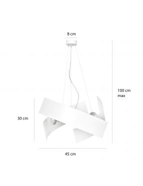 MODO WHITE 585/1 nowoczesna lampa wisząca unikalny design biała EMIBIG