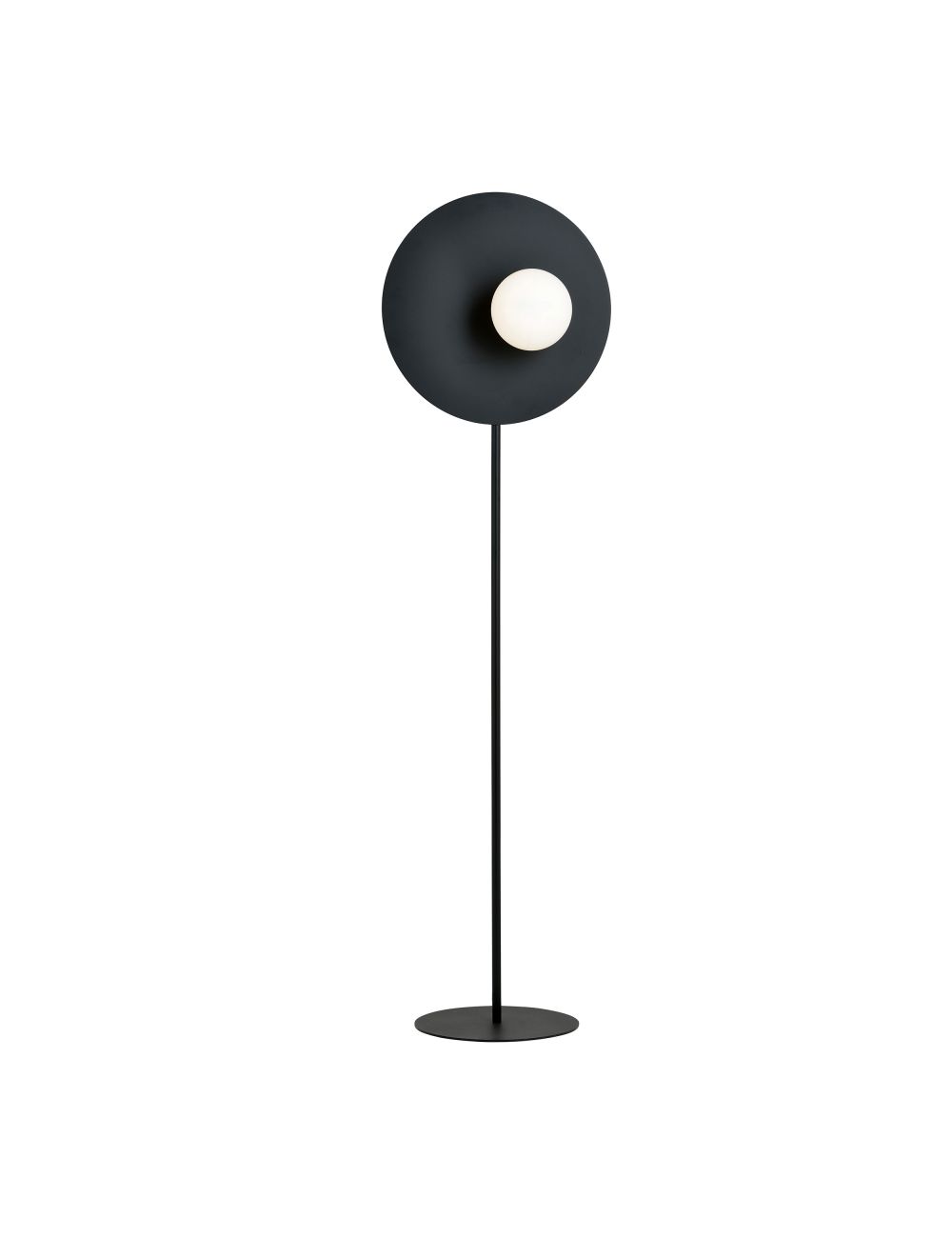 OSLO LP1 BLACK/OPAL 1187/LP1 nowoczesna lampa podłogowa szklany klosz EMIBIG