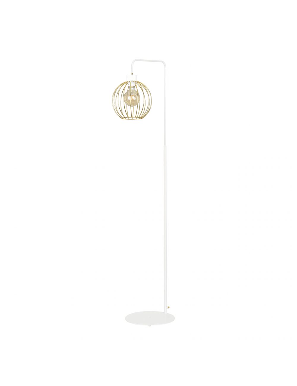 PINETA LP1 WHITE 560/LP1 lampa podłogowa złoty druciak najnowszy design EMIBIG