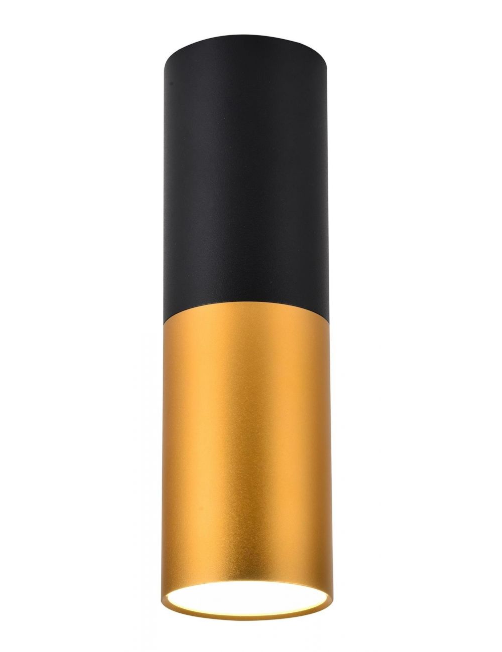 Lampa tuba natynkowa czarno złota 20 cm walec  Candellux 2282688