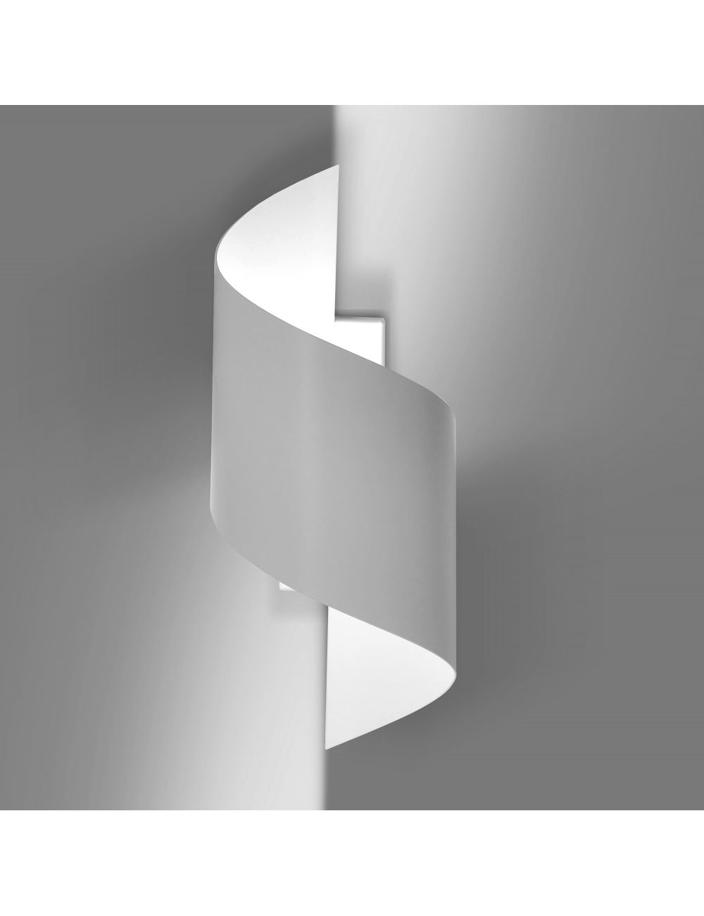 SPINER WHITE 920/1 nowoczesny kinkiet LED zakręcony biały różne kolory DESIGN EMIBIG