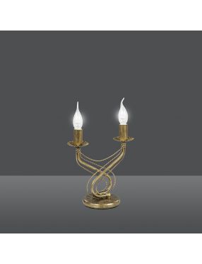 TORI LN2 GOLD 179/LN2 klasyczna lampka nocna świecznikowa EMIBIG
