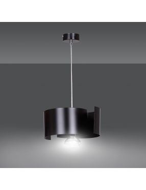 VIXON 1 BLACK 284/1 nowoczesna lampa wisząca chrom czarna EMIBIG