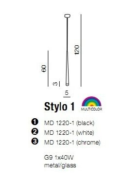 MD1220A-1CH Stylo 1 chrom Azzardo