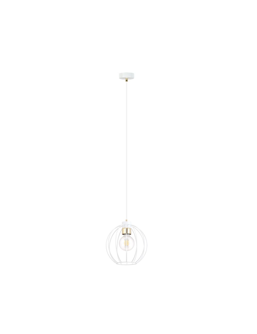 GINO 1 WHITE/GOLD 1223/1 lampa wisząca regulowana czarna styl loftowy EMIBIG